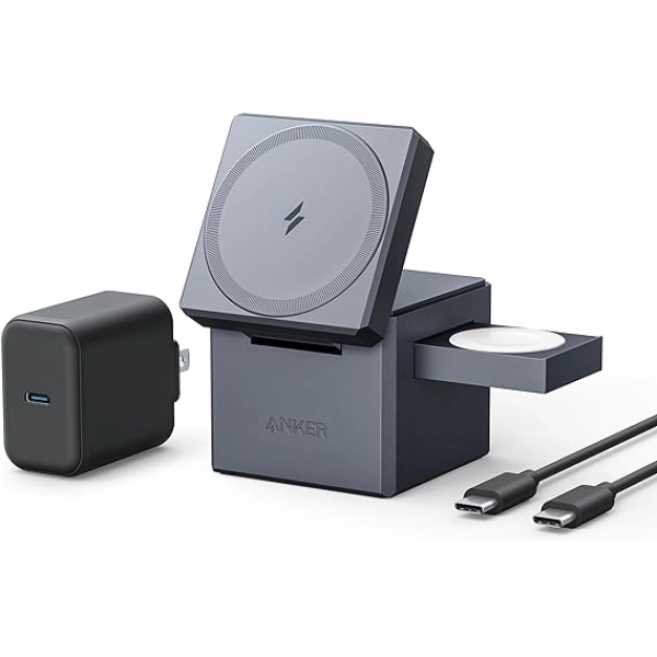 Anker 3-in-1 Cube with Magsafe, 15W Wireless Charger