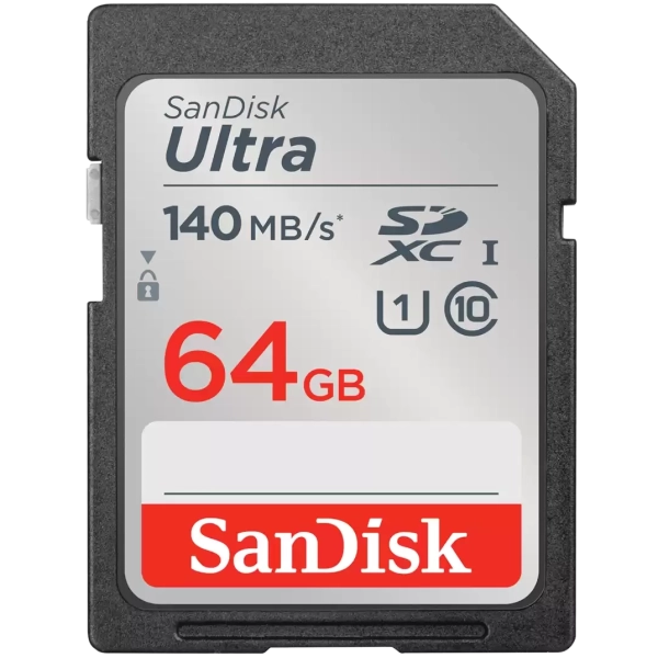 SanDisk Ultra SDXC 64GB, 140MB/s, UHS-I, Memory Card