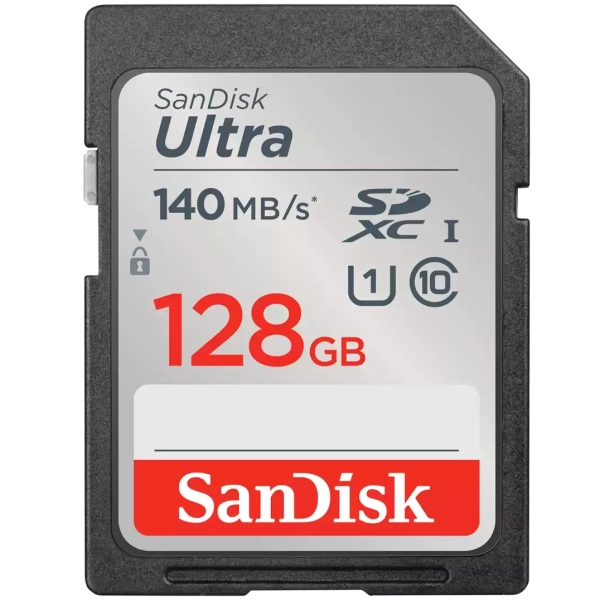 SanDisk Ultra SDXC 128GB, 140MB/s, UHS-I, Memory Card
