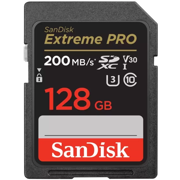 SanDisk Extreme Pro SDXC 128GB, 200MB/s, UHS-I, Memory Card