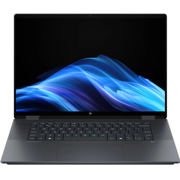 HP OmniBook X Flip, 2.2GHz Core Ultra 7- 256V, 8-core CPU, 4.8 GHz Turbo, 16GB DDR5X-8533, 1TB NVMe SSD, Fingerprint Sensor, 5MP Camera, 16" 2880 x 1800, Windows 11 Home