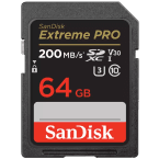 SanDisk Extreme Pro SDXC 64GB, 200MB/s, UHS-I, Memory Card