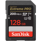 SanDisk Extreme Pro SDXC 128GB, 200MB/s, UHS-I, Memory Card