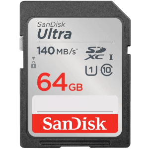 SanDisk Ultra SDXC 64GB, 140MB/s, UHS-I, Memory Card