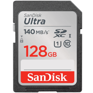 SanDisk Ultra SDXC 128GB, 140MB/s, UHS-I, Memory Card