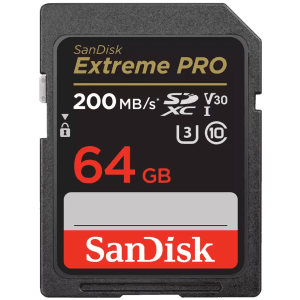 SanDisk Extreme Pro SDXC 64GB, 200MB/s, UHS-I, Memory Card