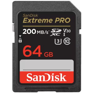 SanDisk Extreme Pro SDXC 64GB, 200MB/s, UHS-I, Memory Card