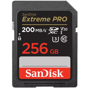 SanDisk Extreme Pro SDXC 256GB, 200MB/s, UHS-I, Memory Card