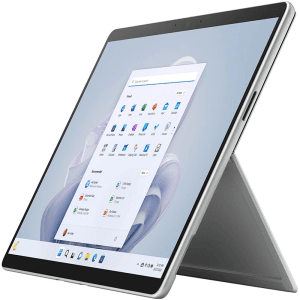 Microsoft Surface Pro 9 QIM-00007, 1.7 GHz Core i7-1255U, 10-core CPU, 4.7 GHz Turbo, 16GB LPDDR5, 512GB SSD, 13" IPS Quad HD 2880 x 1920, Stylus Pen Support, Wi-Fi Only, 120Hz Adaptive Refresh Rate, Windows 11 Pro