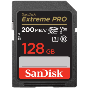 SanDisk Extreme Pro SDXC 128GB, 200MB/s, UHS-I, Memory Card