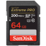 SanDisk Extreme Pro SDXC 64GB, 200MB/s, UHS-I, Memory Card